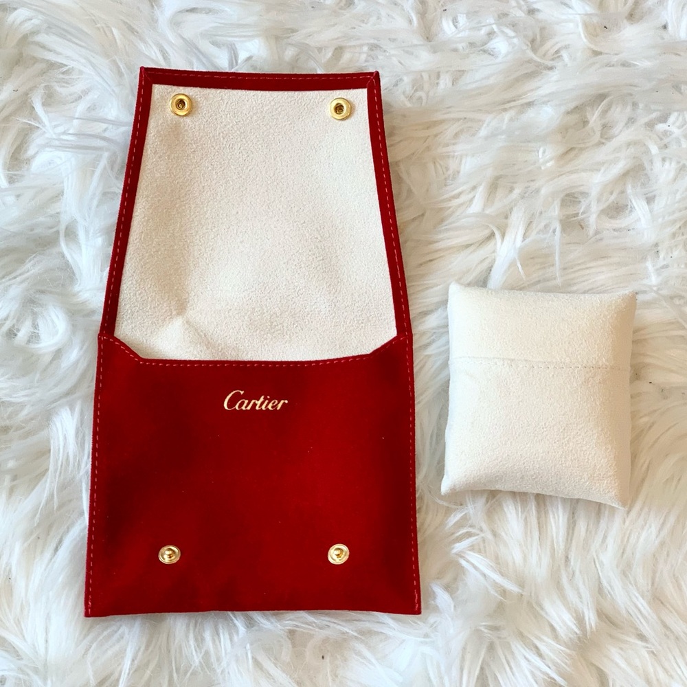 Authentic Cartier Leather Travel Jewelry Pouch